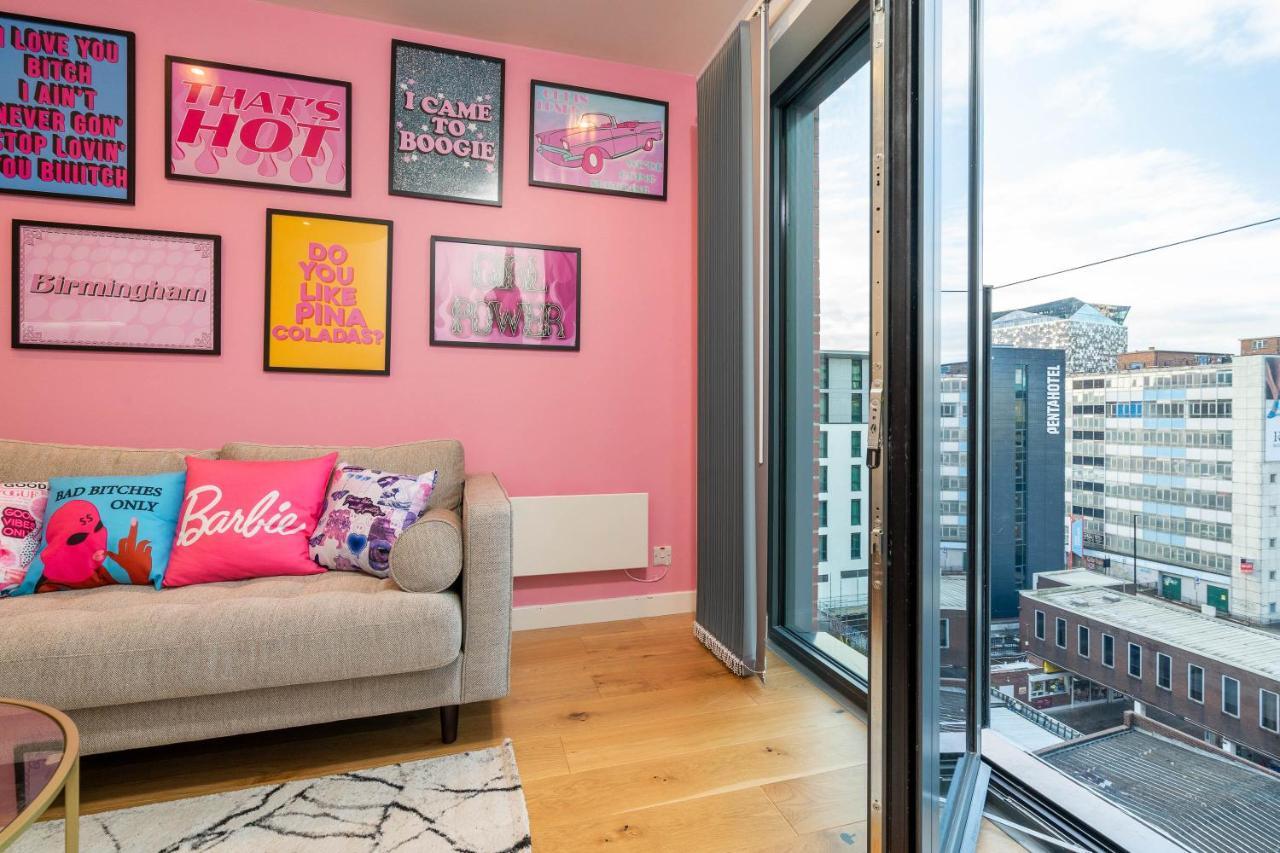 Maevela Apartments ☆ Pink Luxury Apartment With Balcony - Birmingham City Centre - 5 Min Walk From Bullring, Cube, Mailbox, New Street Station - Free Netflix & Wifi Extérieur photo